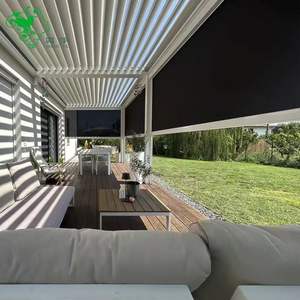 Stores à enroulement occultants unis, motorisés, imperméables et coupe-vent, personnalisés, pour l'extérieur, à forte réutilisation, pour l'Europe et l'Amérique du Nord - Product Image 3