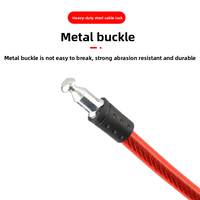 Chaîne de câble antivol flexible en acier durable, sécurisée, universelle pour vélo, moto, porte, serrure à clé
