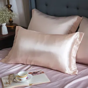 Wholesale Packaging Hypoallergenic Customized Gift Set Zipper Silk Pillow Case