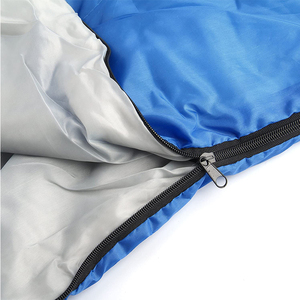 Mejor venta puede logotipo personalizado de embalaje barato senderismo ligero 170T azul bolsa de dormir con saco - Product Image 4