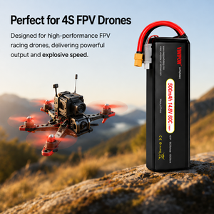 Batterie Li-Polymère Rechargeable 60C à Débit Élevé 500mAh 14.8V 4S pour Drone Micro FPV, Avion RC, Quadricoptère - Vente en Gros - Product Image 4