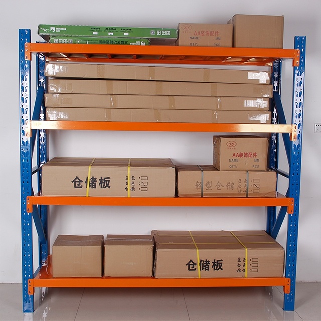 Powder Coated Adjustable Steel Storage Rack 400KG Per Layer Durable Stackable Heavy Duty Rust-Proof Warehouse Shelving Shelf