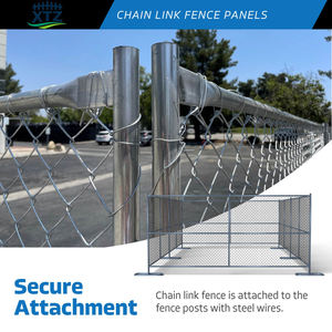 Afzetwerkplaats, eenvoudig te monteren, duurzaam, draagbaar, gaasnet van diamantvormig draad, kettingmat, tijdelijk hekwerk voor bouwplaatsen - Product Image 2