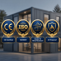 Casa Contenedor Expandible de Diseño Moderno y Lujo, Casa Modular Prefabricada de 20 pies, Ventanas Grandes de Vidrio, Uso en Villas y Hoteles, Garantía de 5 Años