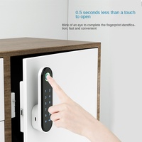 Serrure Intelligente Rixiang ZW175 pour Armoire de Sauna, Porte de Placard, Tiroir, Verrouillage par Empreinte Digitale et Mot de Passe, Plaqué Zinc, 150x42x32mm