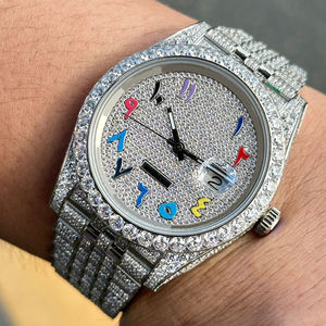 นาฬิกาข้อมือผู้ชายสุดหรู ขนาด 41 มม. ประดับเพชรเต็มเรือน ระบบอัตโนมัติ 3235 ดีไซน์คล้ายเพชรโมอิสซาไนต์ ตัวเรือนเหล็ก 904L - Product Image 2