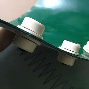 90 derece yeşil Pvc kavisli konveyör bant - Product Image 3