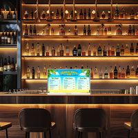 HUSHIDA, menú Digital electrónico de escritorio de 23,8 pulgadas, restaurante, tiendas de bebidas, publicidad, tablero de menú LCD para té con leche