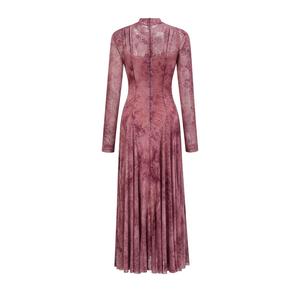 <span class=keywords><strong>Abito</strong></span> <span class=keywords><strong>Lungo</strong></span> XXL Primavera 2026 da Sera per Donna con Collo Alto Vintage Stampa Floreale Manica Lunga Sexy <span class=keywords><strong>in</strong></span> <span class=keywords><strong>Tulle</strong></span> e Rete Maxi <span class=keywords><strong>Abito</strong></span> Rosa <span class=keywords><strong>Nero</strong></span> - Product Image 2