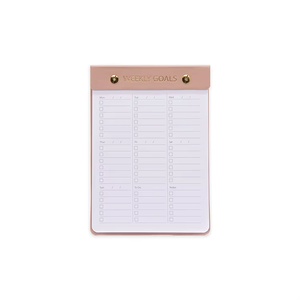 פנקס תכנון יומי/שבועי ללא תאריך, נייר מותאם אישית עם כריכה, רשימת מטלות, פנקס תזכורות - Product Image 1