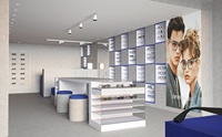 Décoration de magasin de lunettes de haute qualité, ensemble de mobilier pour opticien, vitrine à lunettes, design 3D pour l'intérieur d'un magasin d'optique tout-en-un