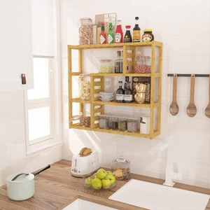 Bamboo <b>Storage</b> Racks Spices for <b>Kitchen</b> Cabinet Countertop <b>Storage</b> Rack - Product Image 1