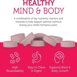 Multivitamines de haute qualité pour enfants, plus de 20 vitamines et minéraux en comprimés, favorise une nutrition optimale, formule sans allergènes - Product Image 2