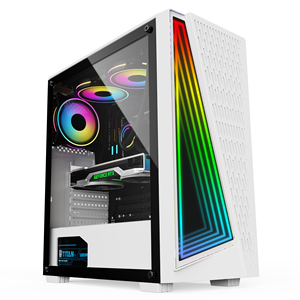 ATX Menara PC Gaming Case Pc <span class=keywords><strong>Casing</strong></span> Pc <span class=keywords><strong>Casing</strong></span> <span class=keywords><strong>Casing</strong></span> komputer menara Case Rgb putih Gamer kabinet - Product Image 1