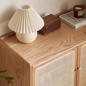 Modern Wooden <strong>Rattan</strong> <strong>Shoe</strong> Cabinet with Durable Multi-Functional <strong>Storage</strong> for Living Room Entryway Hotel Use - Product Image 4