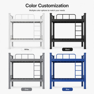 Letto a Castello <span class=keywords><strong>in</strong></span> <span class=keywords><strong>Acciaio</strong></span>, Struttura <span class=keywords><strong>in</strong></span> Metallo Resistente, Letto a Due Piani per Scuole, Dormitori, Appartamenti, Ostelli, Arredamento Salvaspazio per Camera da Letto - Product Image 5
