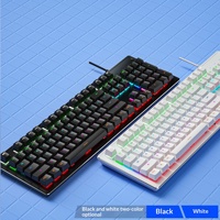 LEAVEN K880 Original 104-Key RGB Backlit Wired USB Gaming Mechanical Numeric Keyboard with Customizable Keycap Colors