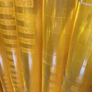 Светоотражающая лента Hi Vis с заметным бриллиантом, 50 мм, желтая, Saso 2913, желтая светоотражающая лента из ПЭТ для транспортных средств