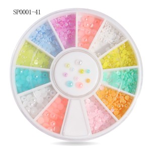 Strass 3D pour ongles de couleurs mélangées, paillettes acryliques à dos plat, décorations de bijoux, accessoires de nail art DIY - Product Image 5