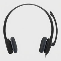Headset Stereo On-Ear Logitech H151 3.5 mm Kabel Audio Mikrofon Eksternal ENC 22 Ohm