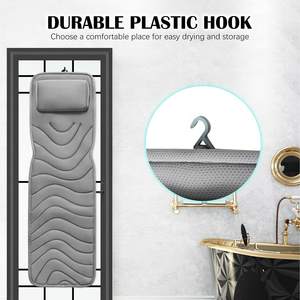 Premium 3D ergonomique antidérapant coussin <span class=keywords><strong>de</strong></span> <span class=keywords><strong>bain</strong></span> gris corps entier <span class=keywords><strong>bain</strong></span> chaud oreiller <span class=keywords><strong>matelas</strong></span> tête cou repos pour baignoire Spa salle <span class=keywords><strong>de</strong></span> <span class=keywords><strong>bain</strong></span> accessoire - Product Image 3