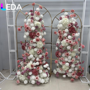 Fleurs artificielles personnalisées LEDA rose vif et blanches, roses artificielles pour la décoration de cérémonie de demande en mariage - Product Image 1