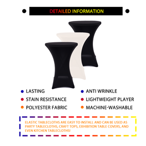 Sang Trọng Tiệc Polyester/Cotton Tùy Chỉnh Hiện Đại Dệt Kim Đảng Khăn Trải Bàn Đàn Hồi Bảng Bìa Cho Quầy Bar Khách Sạn Tiệc - Product Image 3