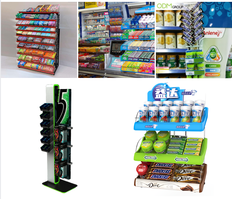 Custom Made Chewing Gum Display Stand Metal Wire Candy Floor Display Racks for Supermarket Retail Store — view 6