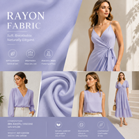 Tissu en rayonne teinte unie en gros, diverses couleurs disponibles, matière tissée en viscose pour usine de confection