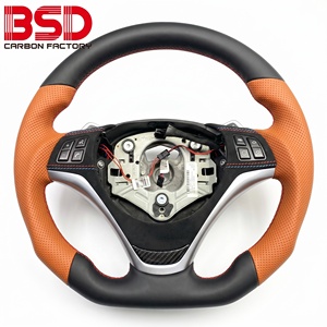 Volante de Cuero Completo Personalizable, Compatible con <span class=keywords><strong>BMW</strong></span> M3 E60 E61 E62 E63 E64 E66 318i 320i 325i <span class=keywords><strong>328i</strong></span> E90 E91 E92 E93 - Product Image 1