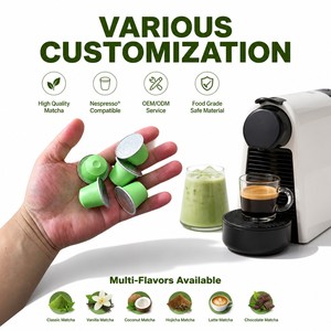Capsules de thé vert Matcha à prix compétitif, compatibles Nespresso, Dolce Gusto, Keurig, portions individuelles, vente en gros, stock en vrac - Product Image 1