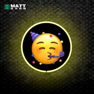 Enseigne lumineuse LED en forme de visage avec des yeux en forme de cœur, USB, pour table, décoration murale pour la maison, les fêtes, la chambre des enfants - Product Image 6