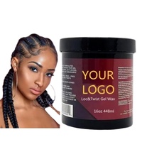 Gel Rambut Non Greasy Loc N Twist, Wax Pengontrol Ujung Rambut Daya Rekat Kuat, Glitter Braiding Jam, Gel Kepang Rambut, Kemasan Karton, Unisex, Umum