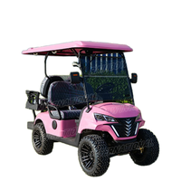 Voiture de golf électrique rose clair 4 places, nouveau modèle, voiture de chasse électrique en métal pour conduite normale, différent modèle 48V GCC Club Car