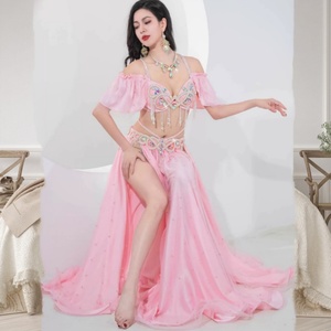 Nuovo corsetto con nappe in rilievo da donna gonna per danza del ventre <span class=keywords><strong>Sexy</strong></span> da discoteca Set Costume da ballo del ventre - Product Image 6