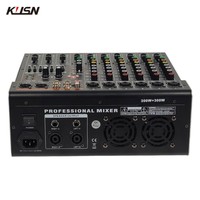 Table de Mixage Audio Professionnelle Amplifiée 2x300W 6 Canaux, Console de Mixage Son Numérique 99 DSP avec Bluetooth USB