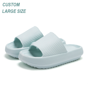 Claquettes nuages à semelle épaisse de 4 cm, grandes tailles, <span class=keywords><strong>pour</strong></span> femmes et hommes, chaussures décontractées, sandales compensées <span class=keywords><strong>pour</strong></span> femmes, grandes tailles personnalisées - Product Image 1