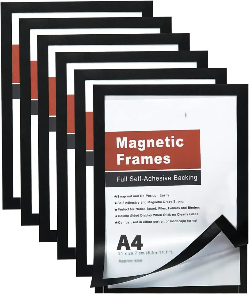 Magneti per frigorifero cornice per foto magnetica A4 supporto per cartello con cornice magnetica per documenti