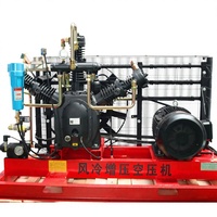 El Mejor Compresor de Aire de Pistón de Alta Presión tipo Booster de 15kw 20hp 40Bar 30Bar con Tanque de Aire para Soplado de Botellas PET, Aplicaciones Marinas y Corte por Láser