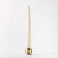 Ensemble de porte-bougies coniques géométriques en laiton MAXERY - Design minimaliste Art Déco moderne pour table à manger et décoration intérieure
