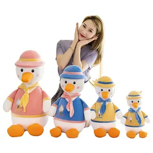 AIFEI TOY Cute Internet Celebrity Duck Plush Toy Doll Sleeping On The Bed Doll Holding Pillow Giving Girl's Birthday Gift