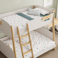 Cama Moderna Nórdica Combinada para Madre e Hijo, Literas Multifuncionales Altas y Bajas, Modernas y Sencillas
