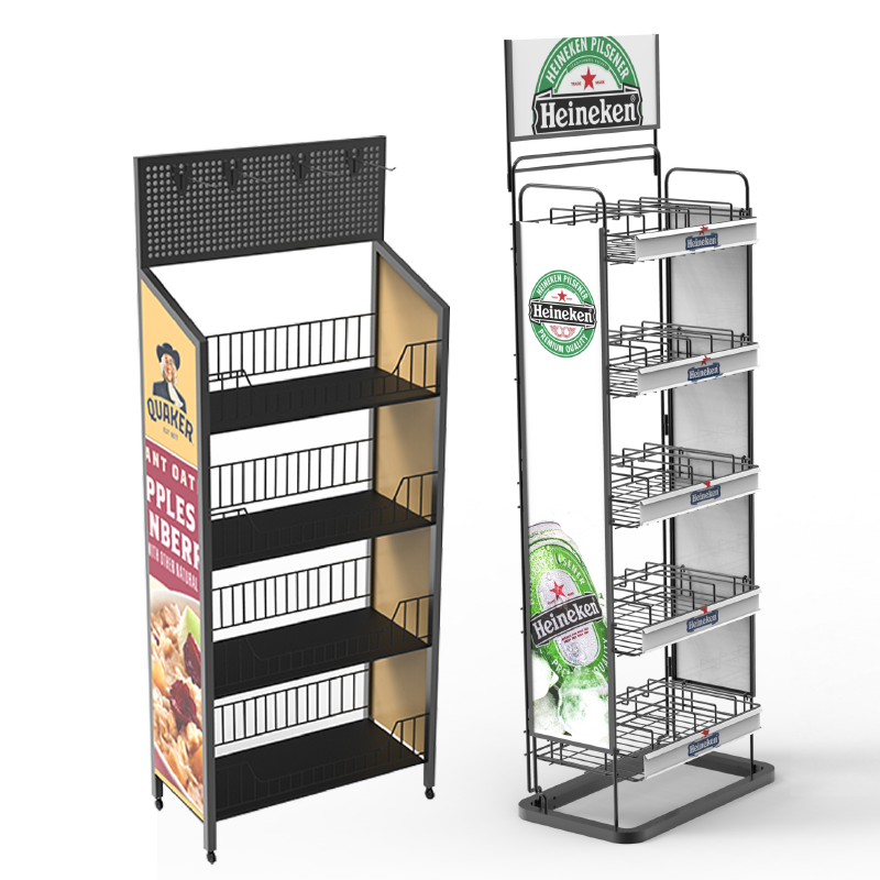 Modern Heavy Duty Metal Display Rack Customized Iron Wire for Retail Store Brand Supermarket Popular Marketing — view 2