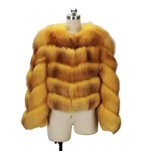 Nhà Máy Giá Mùa Đông Áo Ấm 2024 Thời Trang 100% Fox Fur Áo Khoác Của Phụ Nữ Cho Mùa Đông Với Lông Dài