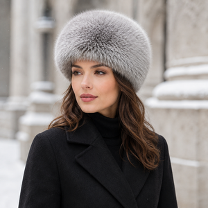 Gorro de Piel Sintética de Zorro para Mujer, Estilo Ruso, Grueso y Cálido, para Invierno, Esquí y Actividades al Aire Libre, Colores Personalizados al por Mayor - Product Image 3
