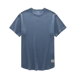 <span class=keywords><strong>T</strong></span>-Shirt oversize da uomo aderente in poliestere con stampa grafica in stile Waffle con stampa Logo personalizzata - Product Image 2