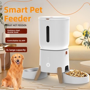 Smart Pet Feeder 5L Dual <b>Bowl</b> Automatic Feeder with App Control for Dogs and <b>Cats</b> - Product Image 1