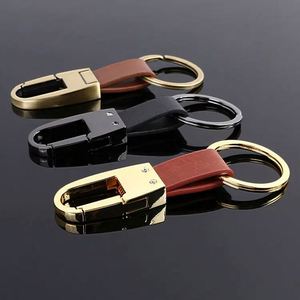 Fashion Personalized <b>Men</b> Leather Key Chain Custom Creative Customized logo Metal Car Keychain Keychains <b>Keyring</b> - Product Image 1