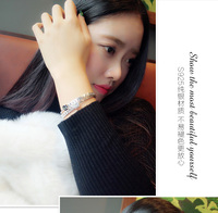 Vente en gros usine Nouveauté Bijoux en argent 925 Bracelet ouvert géométrique en zircon de haute qualité Populaire Bracelet jonc tendance