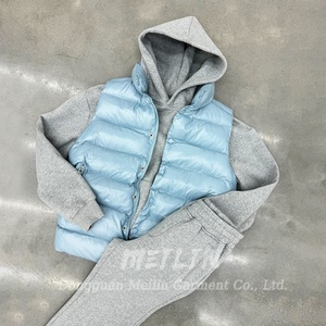 Custom logo Winter Wear Down Vest Men Tracksuit Sweat Suit Jogging Suit Pullover Hoodie and <b>Sweatpants</b> <b>Set</b> for Men - Product Image 4